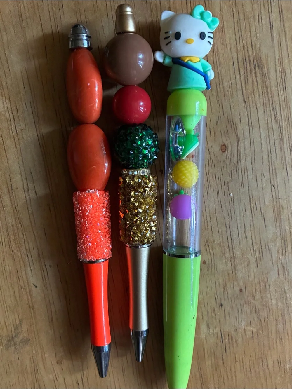 Hello Kitty Lime Green & Multicolor Beaded Kids Character Pen
